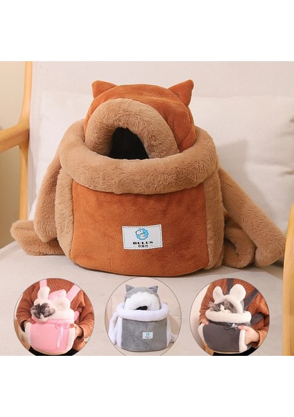 Kahverengi Tarzı S Beden 2022 Kış Sıcak Sevimli Pet Peluş Taşıma Çantası Küçük Kedi Köpekler Sırt Çantası Açık Seyahat Için Pet Asılı Göğüs Çantaları 6kg Yük Taşıyan (Yurt Dışından) indirimleri