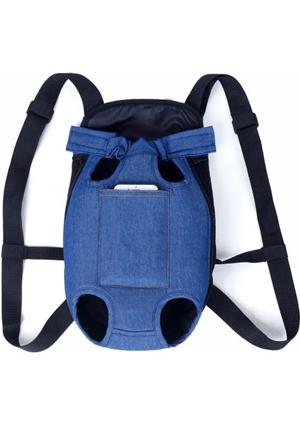 Denim Lacivert Tarzı Xl Beden Taşınabilir Nefes Pet Köpek Sırt Çantası Küçük Doguahua Yorkshire Kedi Için Açık Seyahat Köpek Taşıma Çantası Mochila Para Perro (Yurt Dışından)