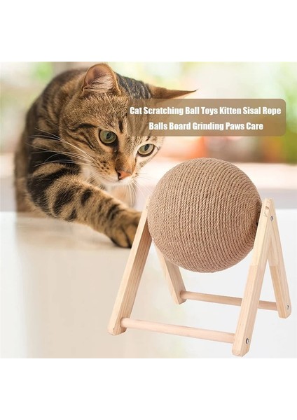 V-12CM Stili Kedi Etkileşimli Tırmalama Topu Oyuncak Yavru Kedi Sisal Halat Tırmalama Topu Tahtası Taşlama Paws Oyuncaklar Aşınmaya Dayanıklı Kedi Için Pet Malzemeleri (Yurt Dışından)