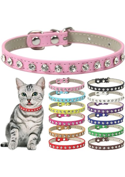Kırmızı Stil Xs Boyutu 12 Renk Bling Rhinestone Pu Deri Yaka Köpek Kedi Evcil Hayvan Aksesuarları Kristal Elmas Köpek Yaka ve Tasma Küçük Köpekler Için (Yurt Dışından) fiyatları