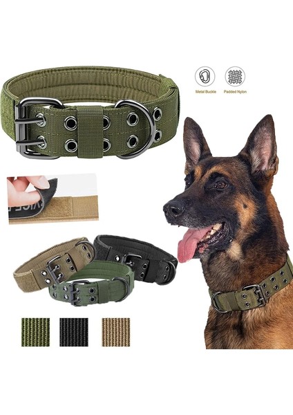 Haki Tarzı Xl Boyutu Naylon Taktik Köpek Tasması Askeri Ayarlanabilir Büyük Alman Çoban Açık Çalışma Eğitimi Yürüyüş Evcil Hayvan Malzemeleri Için Dayanıklı (Yurt Dışından) fiyatları