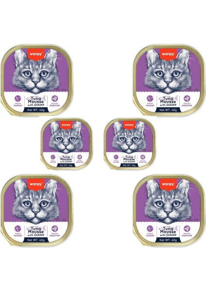 Ton Balıklı ve Karidesli Alutray Kedi Yaş Mama 40 gr  x 6 Adet