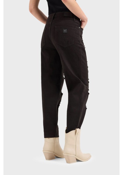 J51 Yırtık Detaylı Tapered Fit Jeans Bayan Kot Pantolon 3DYJ51 Y1HRZ 1200