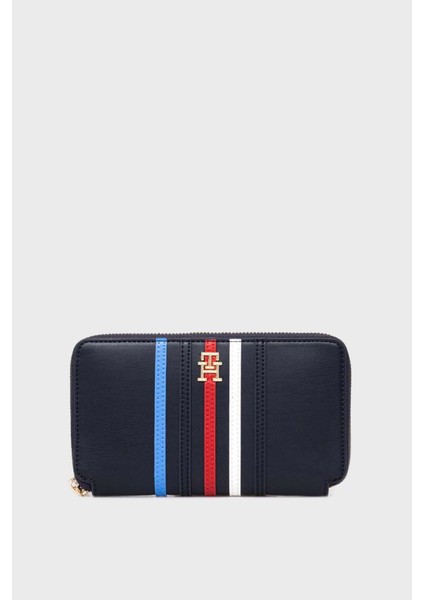 Tommy Hilfiger Logolu Çok Bölmeli Cüzdan Bayan Cüzdan AW0AW16165 Dw6