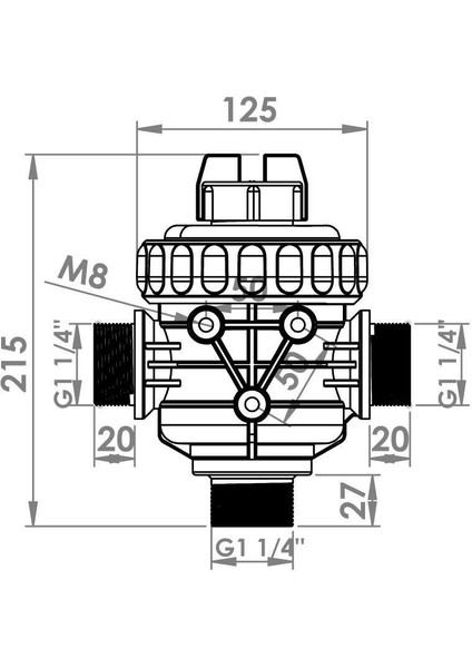 120 Lt Çift Çıkış Çek Valfli Filtre