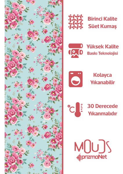 Süet Kumaş Madame Spring Desenli Mutfak Önlüğü, Aşçı Önlüğü, Garson Önlüğü