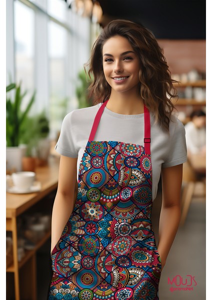 Süet Kumaş Anatolia 10 Desenli Mutfak Önlüğü, Aşçı Önlüğü, Garson Önlüğü