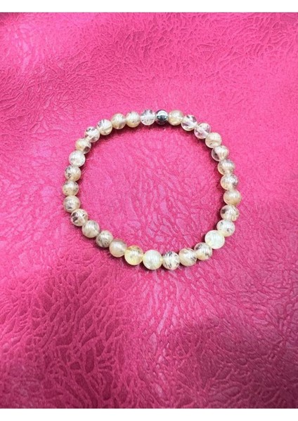 Sertifikalı Sitrin Doğal Taş Bileklik 6 mm Hediyli fiyatları