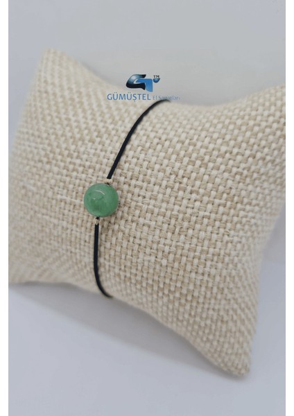 Sertifikalı Aventurin Doğal Taş Bileklik Ayarlamalı Ip Kilit Sistemi fiyatları