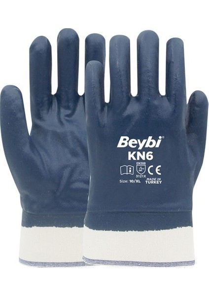 Kn6 Pamuk Astarlı Nitril Kaplı Iş Eldiveni Petrolcü No:10 Xlarge 1 Çift