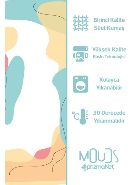 Süet Kumaş Quiet Desenli Mutfak Önlüğü, Aşçı Önlüğü, Garson Önlüğü