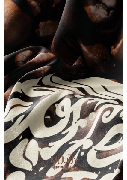 Süet Kumaş Coffee Time Desenli Mutfak Önlüğü, Aşçı Önlüğü, Garson Önlüğü