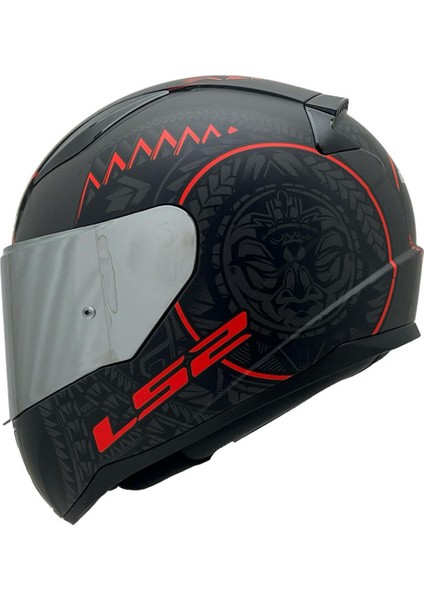 Rapıd 2 Race Takaroa Mat Siyah-Kırmızı Kask Gri Cam