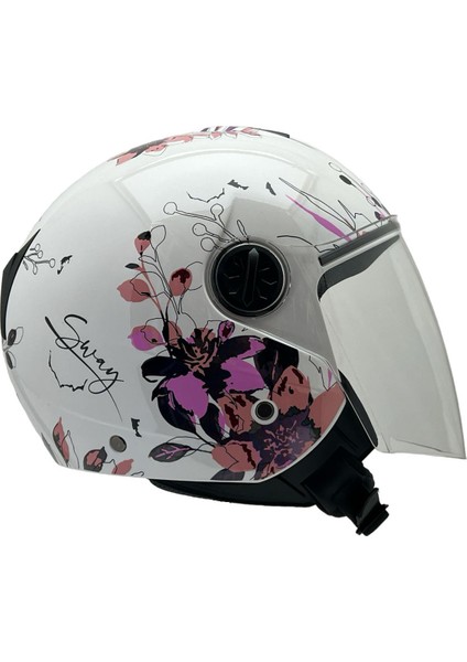 715 Irıs Beyaz-Pembe Kask modelleri