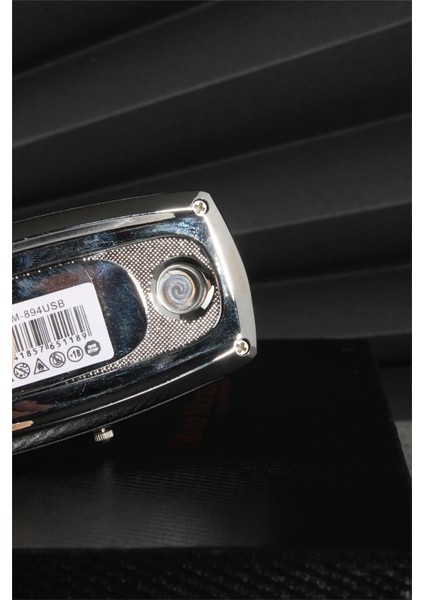 Siyah Renk Saatli Anahtarlık USB Şarjlı Çakmak 24CSM894USBR03