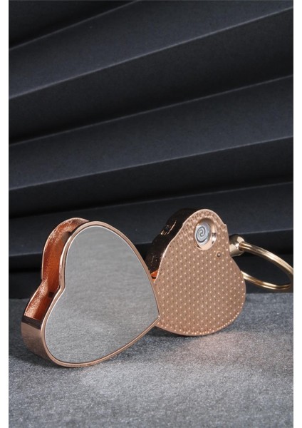 Gümüş Renk Kalp Şeklinde Özel Tasarım Kaydırmalı Anahtarlıklı Şarjlı Çakmak 24CSM878USBR03 modelleri