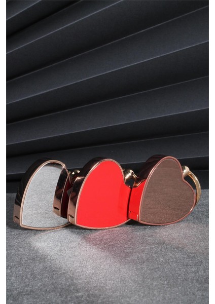 Gümüş Renk Kalp Şeklinde Özel Tasarım Kaydırmalı Anahtarlıklı Şarjlı Çakmak 24CSM878USBR03 indirimleri