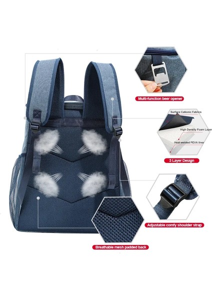 Bej Tarzı 30 Litre 18L L Termal Sırt Çantası Su Geçirmez Kalınlaşmış Soğutucu Çanta Açık Seyahat Büyük Yalıtımlı Çanta Sırt Çantası Buzdolabı Çantası (Yurt Dışından) indirimleri