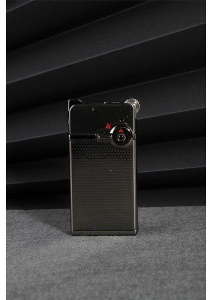 Siyah Renk Pürmüzlü ve Alevli Çift Başlıklı Vanalı Gazlı Çakmak 24CSM646TR04