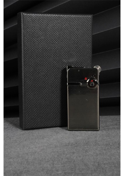 Siyah Renk Pürmüzlü ve Alevli Çift Başlıklı Vanalı Gazlı Çakmak 24CSM646TR04 modelleri