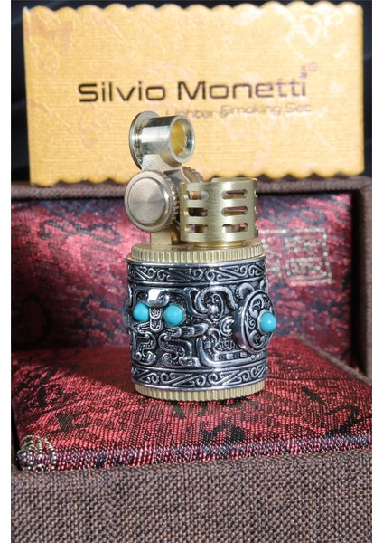 Gümüş Renk Özel Tasarım Kutulu Sultan Benzinli Çakmak 24CSM864TR01 fiyatları