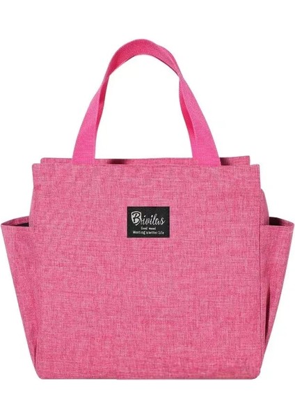 Pembe Tarzı 25X25X14CM Büyük Kapasiteli Soğutucu Çanta Su Geçirmez Oxford Taşınabilir Fermuar Sıcak Öğle Yemeği Çantası Erkekler ve Kadınlar Için Yemek Kabı Gıda Çantası (Yurt Dışından)