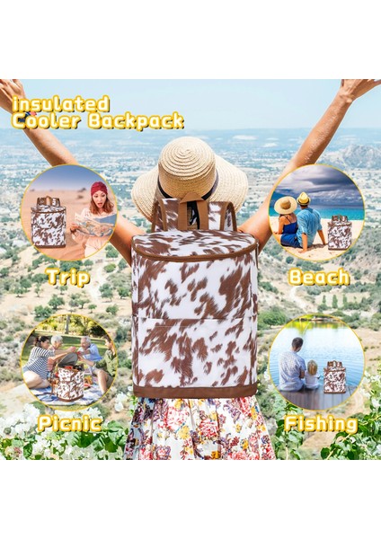 Şerit Stili Soğutucu Sırt Çantası Kadın Yalıtımlı Soğutucu Çanta Termal Gıda Öğle Yemeği Erkekler Büyük Naylon Leopar Su Geçirmez Sızdırmaz Taşınabilir Seyahat Kutuları (Yurt Dışından) fırsatları