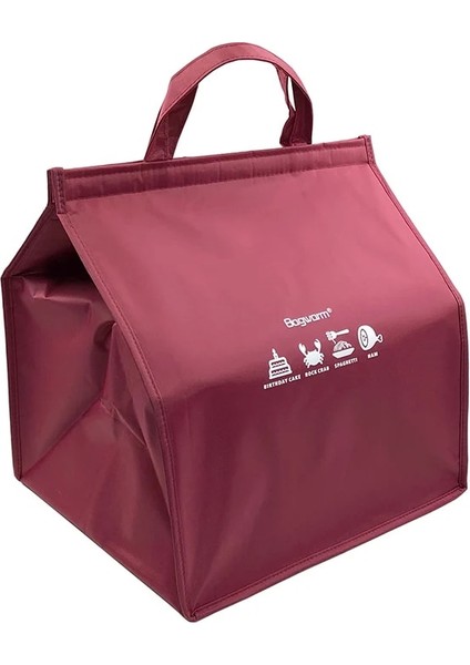 Kırmızı Stil Pizza Öğle Yemeği Kutusu Soğutucu Çanta Fast Food Kek Teslimat Termal Çanta Büyük Su Geçirmez Oxford Içme Şişesi Yalıtımlı Soğutmalı (Yurt Dışından)