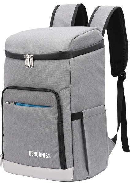 Gri Tarzı 29X20.5X39CM Denuonıss Sırt Çantası Kalınlaşmak Su Geçirmez Büyük Termo Çanta Buzdolabı Taze Tutma Termal Yalıtımlı Çanta (Yurt Dışından)