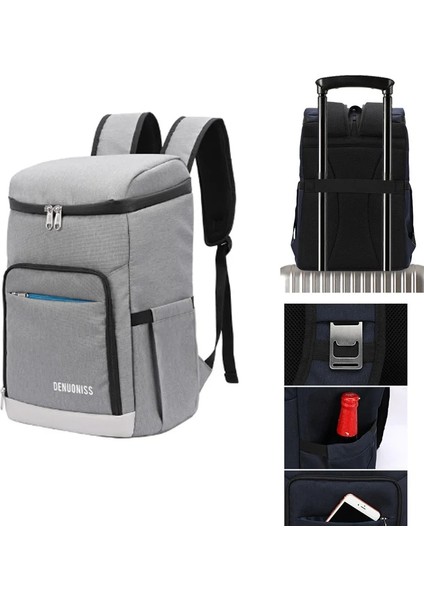 Gri Tarzı 29X20.5X39CM Denuonıss Sırt Çantası Kalınlaşmak Su Geçirmez Büyük Termo Çanta Buzdolabı Taze Tutma Termal Yalıtımlı Çanta (Yurt Dışından) fırsatları
