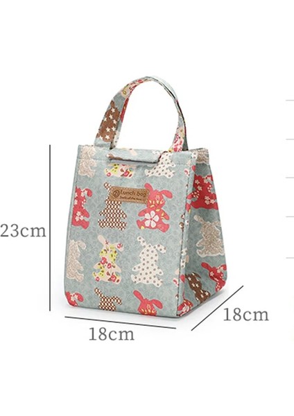 No.6 Stili Termal Yalıtımlı Soğutucu Çanta Öğle Yemeği Çantası Moda Sevimli Kadın El Paketi Termal Kahvaltı Kutusu Taşınabilir Seyahat Kutusu (Yurt Dışından)