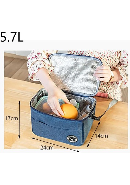Gri Tarzı 5.7l Soğutucu Çanta Isı Yalıtım Paketi Taşınabilir Gıda Saklama Çantası Yalıtımlı Öğle Yemeği Çantası Yalıtımlı Termal Çanta 5.7l (Yurt Dışından) fırsatları