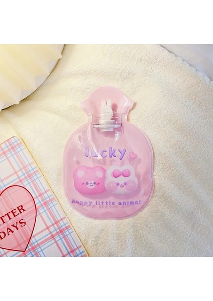 Bir Stil 300 ml Sevimli Şeffaf Sıcak Su Torbası Kadın Taşınabilir Sıcak El Su Dolu Tip Sıcak Su Şişesi Karikatür Pvc Su Geçirmez Buz Torbası (Yurt Dışından)