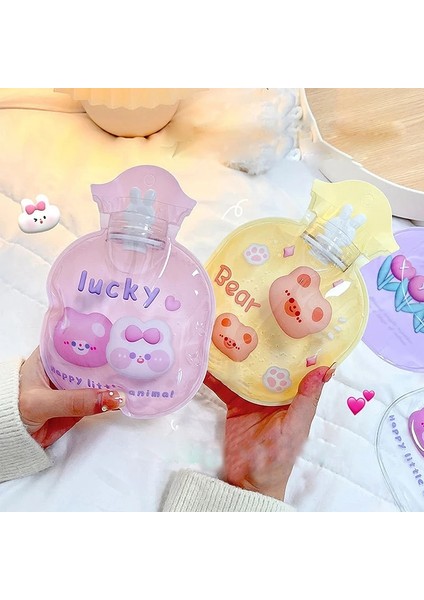 Bir Stil 300 ml Sevimli Şeffaf Sıcak Su Torbası Kadın Taşınabilir Sıcak El Su Dolu Tip Sıcak Su Şişesi Karikatür Pvc Su Geçirmez Buz Torbası (Yurt Dışından) fiyatları