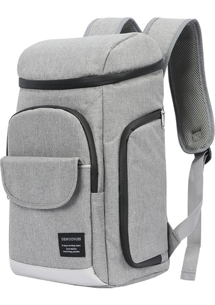 Gri Tarzı 38X25X19CM Denuonıss Soğutucu Sırt Çantası Kesesi Izoterm Yumuşak Büyük Gıda Termal Çanta Sızdırmaz Yalıtımlı Kamp Izotermal Buzdolabı Çantası (Yurt Dışından)