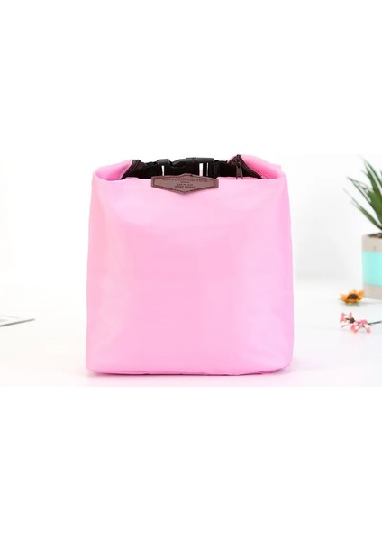 Pembe Tarzı Sıcak Yalıtımlı Folyo Alüminyum Soğutucu Termal Öğle Yemeği Çantası Su Geçirmez Seyahat Çantası Moda 4 Şeker Renkler (Yurt Dışından)