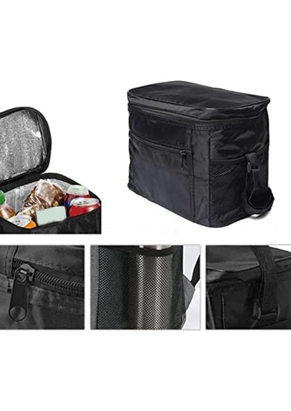 Siyah Stil Alüminyum Folyo Oxford Kumaş Buz Torbası Soğuk Yalıtım Çantası Yalıtım Çantası Paket Servis Teslimatı 10L (Yurt Dışından) fiyatları