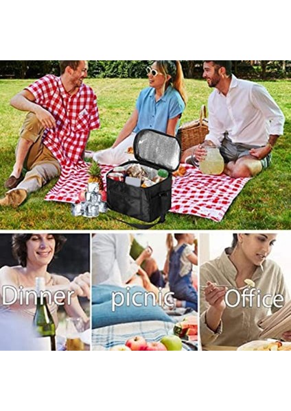 Siyah Stil Alüminyum Folyo Oxford Kumaş Buz Torbası Soğuk Yalıtım Çantası Yalıtım Çantası Paket Servis Teslimatı 10L (Yurt Dışından) modelleri