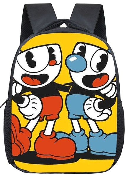 No.1 Stili Uphead Mugman Anaokulu Okul Çantaları Okul Çantalarını Çocuk Bebek Bebek Çantası Çocuk Sırt Çantası (Yurt Dışından)
