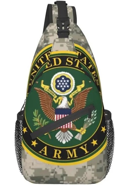No.18 Stili 39X19X9CM Kamuflaj Sling Göğüs Crossbody Çanta Erkekler Moda Seyahat Için Askeri Camo Omuz Sırt Çantası (Yurt Dışından)