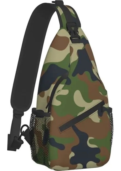 No.18 Stili 39X19X9CM Kamuflaj Sling Göğüs Crossbody Çanta Erkekler Moda Seyahat Için Askeri Camo Omuz Sırt Çantası (Yurt Dışından) modelleri