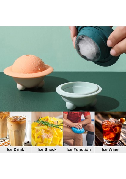 Turuncu Tarzı Yaz Artefakt 1 Adet Buz Kalıbı ve Alışveriş Merkezi Huni Küçük Uçan Daire Yuvarlak Buz Kalıbı Gıda Sınıfı Silikon Malzeme Molde De Hielo (Yurt Dışından) indirimleri