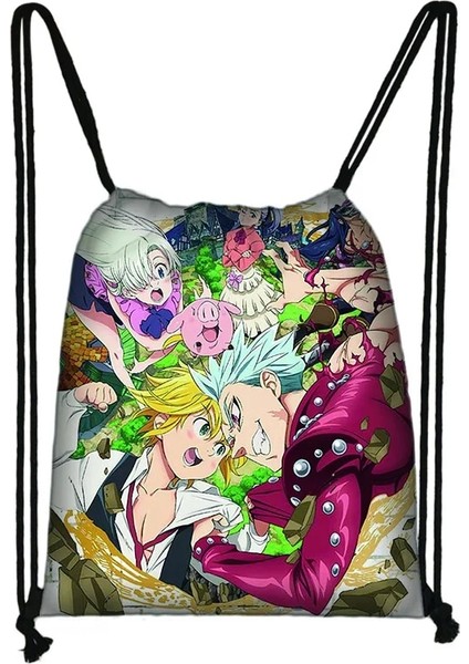 No.20 Tarzı Anime Yedi Ölümcül Çocuklar Ipli Çanta Erkek Kadın Öğrenci Alışveriş Okul Seyahat Parti Çantaları Doğum Günü Hediyeleri (Yurt Dışından) fiyatları