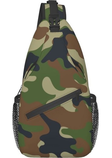 No.1 Stili 39X19X9CM Kamuflaj Sling Göğüs Crossbody Çanta Erkekler Moda Seyahat Için Askeri Camo Omuz Sırt Çantası (Yurt Dışından)
