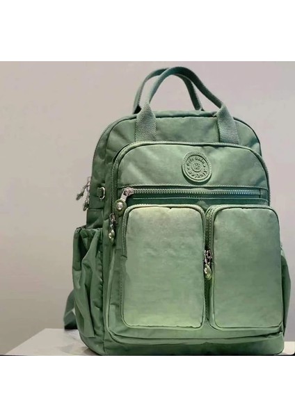 Gül Tarzı Moda Kadın Sırt Çantası Su Geçirmez Naylon Yumuşak Saplı Katı Çok Cep Seyahat Fermuar Feminina Okul Çantaları Dizüstü Sırt Çantası (Yurt Dışından) fırsatları
