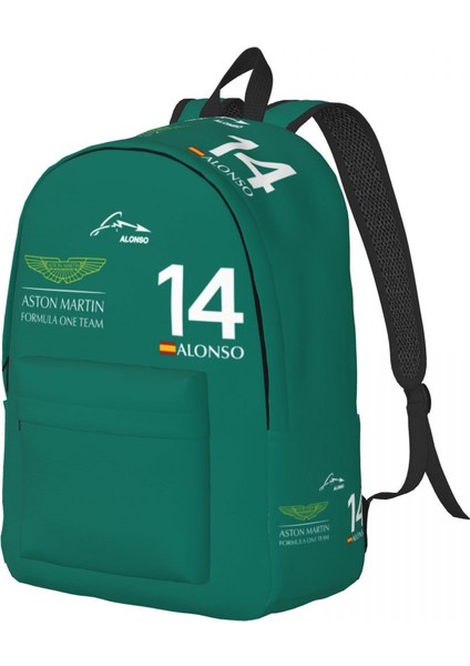 No.2 Tarzı 31X16X45CM Fernando Alonso 14 Aston Martin Seyahat Kanvas Sırt Çantası Erkek Kadın Okul Dizüstü Sırt Çantası Üniversite Öğrencisi Sırt Çantası Çanta (Yurt Dışından)