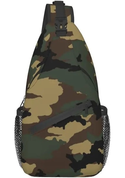 No.13 Tarzı 39X19X9CM Kamuflaj Sling Göğüs Crossbody Çanta Erkekler Moda Seyahat Için Askeri Camo Omuz Sırt Çantası (Yurt Dışından)