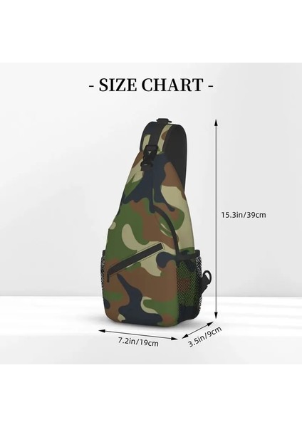 No.13 Tarzı 39X19X9CM Kamuflaj Sling Göğüs Crossbody Çanta Erkekler Moda Seyahat Için Askeri Camo Omuz Sırt Çantası (Yurt Dışından) fırsatları