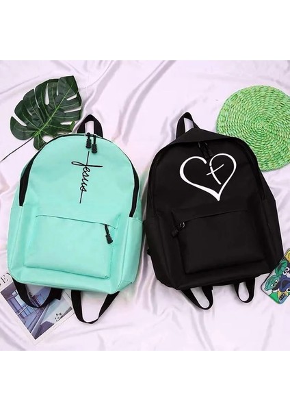 Q00061-TBBU-G Stili Isa Çapraz Aşk Baskı Moda Sırt Çantaları Hıristiyan Kadın Seyahat Sırt Çantası Kadın Omuz Çantaları Genç Kızlar Için Yeni Okul Çantası (Yurt Dışından) modelleri