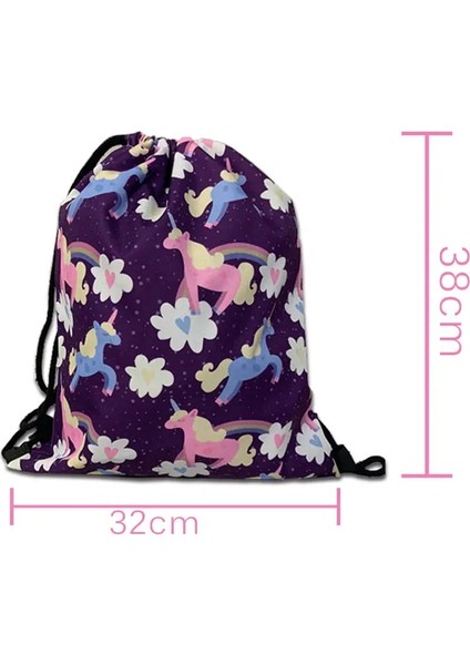 No.4 Stili Karikatür Gabby Ipli Çanta Genç Kız Erkek Sırt Çantası Öğrenci Günlük Rahat Sırt Çantası Ipli Çanta Saklama Torbaları (Yurt Dışından) fiyatları